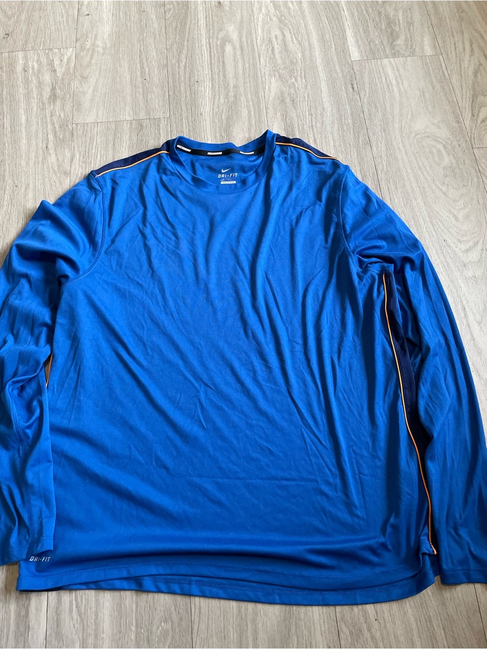 Nike Dri-FIT Long Sleeve Crew in Royal Blue